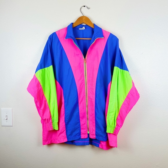 Vintage Jackets & Blazers - Vintage 80s Neon Jacket